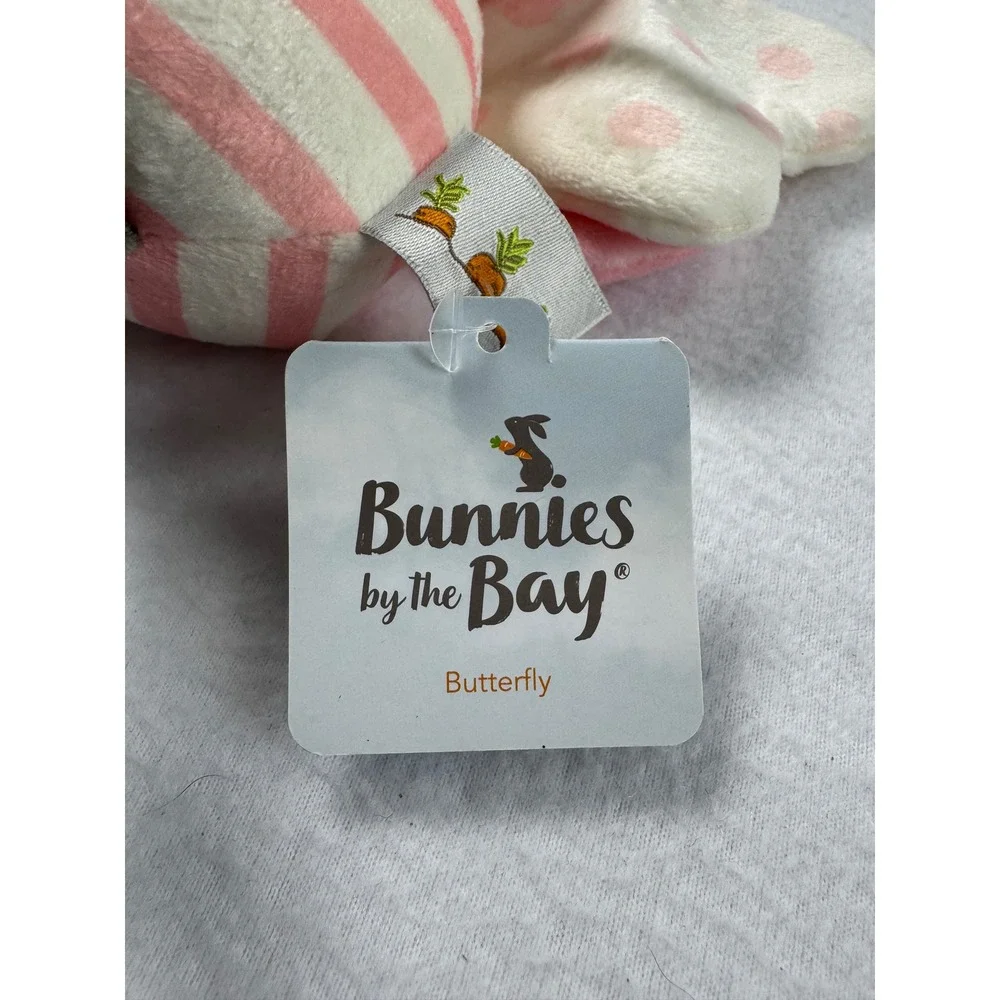 Bunnies by the Bay Baby NWT Butterfly Plush Pink Striped Polka Dot